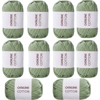 10pcs/50g Genuine Cotton Yarn Beginner Crochet Yarn Easy To Use Cotton yarn for Hand Knitting Weaving DIY Scarves Blankets Hat