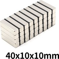40x10x10mm Block Super Strong Neodymium Magnet N35 Powerful Magnetic NdfeB Permanent Refrigerator Magnet imanes DIY