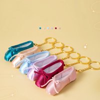 Mini Ballet Shoe Keychain, Cute Pointe Shoe Charm for Women Girls, Dance Gift for Bag Keys Backpack