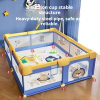 Portable Foldable Baby Playpen Play Yard Mesh Safety Gate Indoor Outdoor Breathable Play Area Toddler Crawling Mat Baby Fence