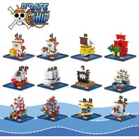 DR.STAR DIY 649-660 Pirates Ship Assembling Building Block Toys Children's Intelligence Puzzle Going Merry