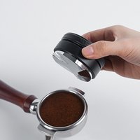 1pc Stainless Steel Plastic Threaded Coffee Tamper 51/53/58mm Flat Bottom 3 Fin Espresso Tamper Macaron Color