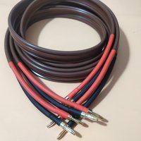 1 Pair Hi-end Van Den Hul Speaker Cable Silver Plated HiFi Audio Line Red Copper Banana Plug