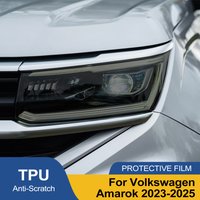 For Volkswagen Amarok 2023-2025 Smoke Black Car Headlight Protective Film TPU PPF Pre Cut Anti-Scratch Auto Vinyl Wrapping Kit