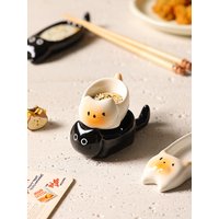 Ceramic Cat-Shaped Mini Dipping Plate Side Dish Small Bowl Home Diningware Kitchen Table Decorative Cat Bowl