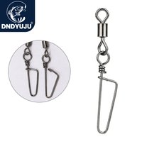 DNDYUJU 10-30X Fishing Rolling Bearing Swivels Solid Ring Interlock Snap For Fishhook Lure Fishing Connector Tackle Accessories