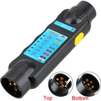 7 Pin Plug Socket Diagnostic Tools 12V Trailer Tester Car Towing Light Tester Caravan Towing Tow Bar Light Wiring Tester