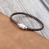 Punk Genuine Leather Bracelet For Men Unfading Stainless Steel Magnet Buckle Wrap Braslet Bangle Leisure Pulseira Gifts For Him