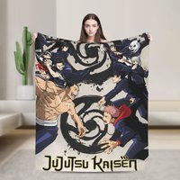 Jujutsu Kaisen Blankets Fleece Summer Air Conditioning Multi-function Lightweight Thin Throw Blanket Bedding Throws