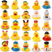Summer Rubber Ducks , Assorted Small Rubber Duck in Bulk Mini Rubbers Duckies for Baby Bath & Pool Toys, Cruising Duck