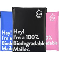 New 50Pcs Black Eco Courier Bag Pouch Bags 100% D2W Biodegradable Express Bag Waterproof Self-Seal Clothing Mailer Postal Bags