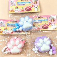 Cute Cat Paw Fidget Squishy Toy Soft Maltose Hand Squeeze Toy Slow Rebound Stress Relief Anti-anxiety Decompression Toy For All
