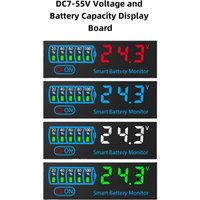 DC 7-55V Smart Lithium Battery Level Indicator Battery Charging Tester Electrical Quantity Display Module Capacity Voltage Meter