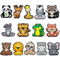Sale 1Pcs Cute Various Animals Shoe Charms for Crocs Accessories Decorations Clog Shoe Pin Adults Party Favor Gifts