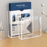 Wall Mounted Brochure Holder A4/A5 Flyer Holder Acrylic Brochure Holders Wall Mount Pamphlet Holder Clear Literature Holder