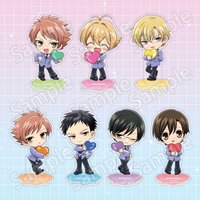 Ouran High School Host Club Anime Acrylic Stand 10cm Chibi Kawaii Heart Figure Tamaki Haruhi Desk Decor Fans Gift Keychain
