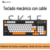 SMAILWOLF SK15 Laptop Gaming Wired Mechanical Keyboard Full Key Rollover Customized in Spanish