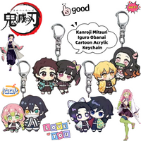 Demon Slayer Kanroji Mitsuri Iguro Obanai animation peripheral cartoon acrylic keychain creative twodimensional backpack pendant
