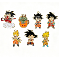 7pcs Dragon Ball Enamel Charms Earring Pendants - Son Goku Vegeta Super Saiyan Cartoon Characters for DIY Jewelry Accessories