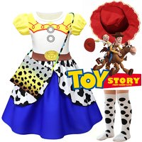 Disney Toy Story 6 Cowgirl Jessie Costume for Girls Classic Cartoon Princess Cowboy Tutu Dress Kids Girl Halloween Party Outfit
