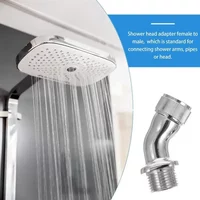 1x Shower Elbow Adapter 45° Angle Brass Shower Connector For Shower Head DIY Accessory G1/2 Female To Male Connected Adapter