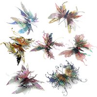 Colorful Butterfly 3D Metal Puzzle DIY Animal Exquisite Butterfly Insect Assembly Model Laser Cutting Kits Jigsaw Puzzle Toys