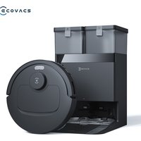 Odkurzacz robot ECovacs DEEBOT T30e Omni z funkcją mopowania, siła ssania 25000 Pa, system OZMO Turbo 2.0, technologia ZeroTangle 3.0, automatyczna stacja do opróżniania pojemnika na kurz.