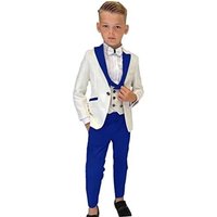 Paisley Classic 4-Piece Suits for Boys 3T-14 Smart Stylish Boy's Tuxedo Formal Outfit Kids Blazer Vest Pants Back to School