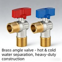 Heavy Duty All Copper Angle Valve Large Flow 4 Points Water Heater Triangle Valve One In One Out
