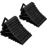 2pcs Portable Wheel Chock With Handles Vehicle Car Truck Wheel Tire Chock Stop Block Anti-Slip Plastic Base Tire Support Pad