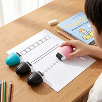 Double Line Grid Teaching Seal English Case Number Roller Math Correction Tool Adorable Design Reusable Roller Stamp Daily Use