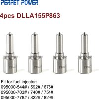 4pcs DLLA155P863 Fuel Nozzle for 1KD-FTV, 2KD-FTV Common Rail Fuel Injector China Made New