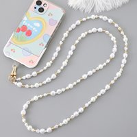 60CM Love Heart Pearl Strap Phone Lanyard Crossbody Chain For Phone Hanging Neck Phone Case Anti-loss Girl Phone Accessories