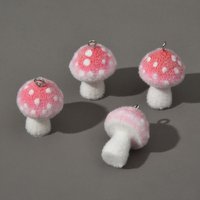 3pcs/Lot Cute Folcking Resin 3D Mushroom Charms Pendant For Jewelry Making Diy Earrings Keychain Handmade Accessories
