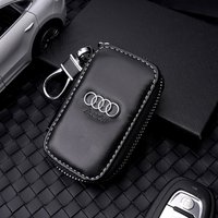1PC Genuine Leather Wallet Car Key Bag Multi Function Keys Storage Case For Audi Sline RS A3 A4 B8 8P 8V B6 A5 A6 C7 Q5 B9 B7 TT