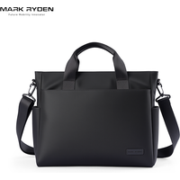 MARK RYDEN "Smooth Brief" Laptop Tote Bag Water Resistant Oxford Dual Side Pocket Business Handbag With Detachable Strap