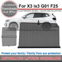2Pcs Heat Shield For BMW X3 F25 G01 ix3 2023-2024 Rear Side Windshield Sunshade Customized Fit Car Sunshade UV Protection Parts