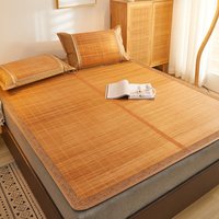 Mat Bamboo mat Foldable summer straw mat student dormitory single bed double bed dual purpose mat double sided