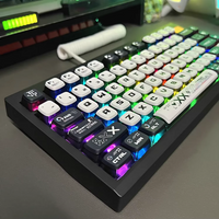 Printing Set Pudding Keycaps PBT SA Profile 125 Keys Translucent Binary Anime for 60% 75% TKL 96% 100% MX Mechanical Keyboards