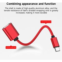 USB-C to USB Adapter, USB-C Male to USB Female OTG Data Cable for Smartphones, Tablets, Laptops & More