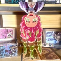 Demon Slayer Acrylic Standing Plates Cartoon Kanroji Mitsuri Tomioka Giyuu Figure upside down Cosplay Prop Fan Collection