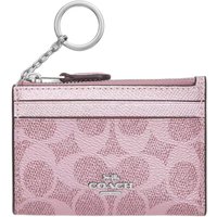 COACH Canvas With Leather Card Holder Mini Women's Pink CCS50-SVAKG