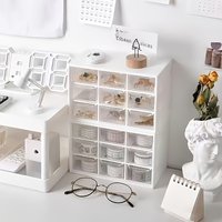Desktop Drawer Storage Box, 9 Grid Compartment Design, Stackable Organizer for Jewelry, Beads, Cables and Craft Supplies