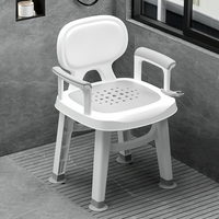 Elderly Shower Chair Anti-Slip Bath Seat for Seniors Pregnant Women Sturdy Stool Plastic Bathroom Chair