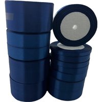 22 Meter/ Roll Navy Blue Polyester Satin Ribbon Christmas Wedding Party Prom Decoration Cake Wrap Ribbons DIY Hair Accessories B