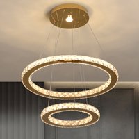 VETRULUS Modern Crystal Branch Chandelier Golden LED Pendant Light for Living Room Bedroom Dining Room Lighting Fixture