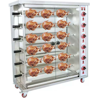 Commercial Stainless Steel Rotisserie Large Capacity Gas Chicken Oven