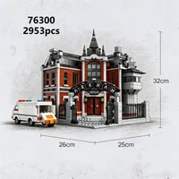 In stock 2026 NEW Arkham Asylum building model, suitable as a birthday gift, collection item or decorative piece for adults