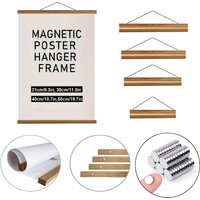 Multifunctional Magnetic Hanging Photo Frame - Magnetic Poster Holder, Lightweight Removable Magnetic Hanging Wooden Frame