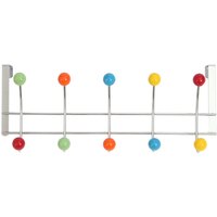 Iron Over Door Coat Hook Door-Back Traceless Hook Clothes Hanger 10 Hooks Kitchen Bedroom Door Rack Towel Holder Hanging Tool